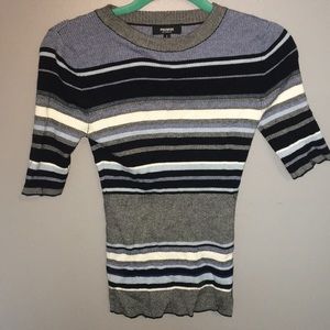 Blue and Grey Striped Sweater